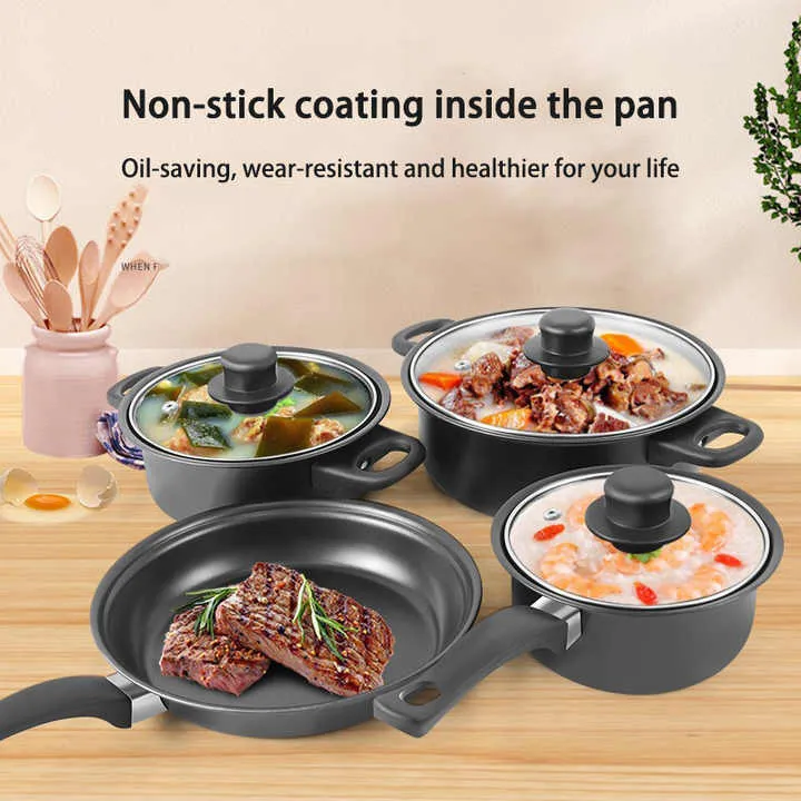 بيع بالجملة الأواني والمقالي 13 طقم غير لاصق . Wholesale Pots and Pans 13 Set Non