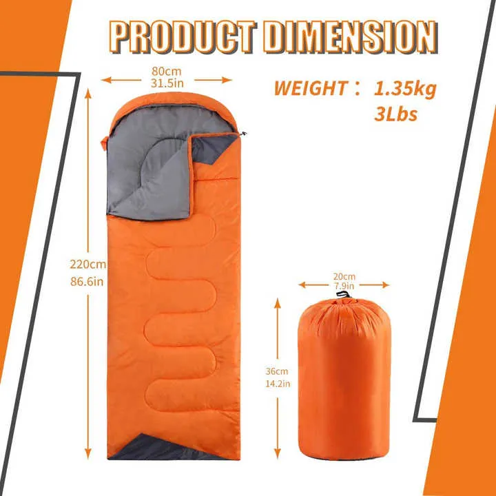 كيس نوم دافئ مقاوم للماء مخصص مع غطاء -Sleeping Bag Custom Warm Waterproof Sleeping Bag With Cover