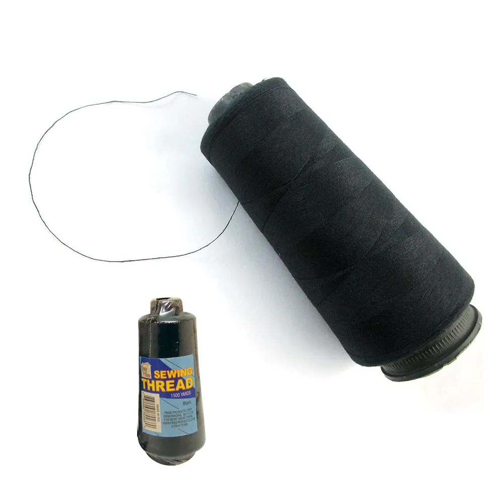 1 Spool Black Sewing Thread 3000 Yard 100% Polyester Sew Fabric Upholstery Craft