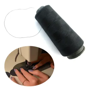 1 Spool Black Sewing Thread 3000 Yard 100% Polyester Sew Fabric Upholstery Craft