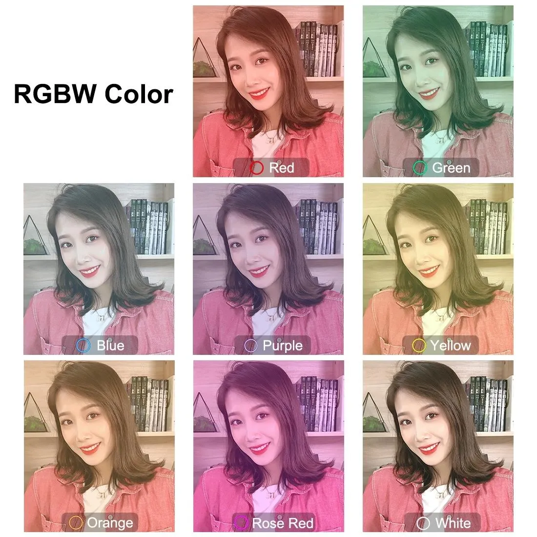 10.2 Rgbw Led Ring Light Kit with 1.1m Tripod & Phone Clamp