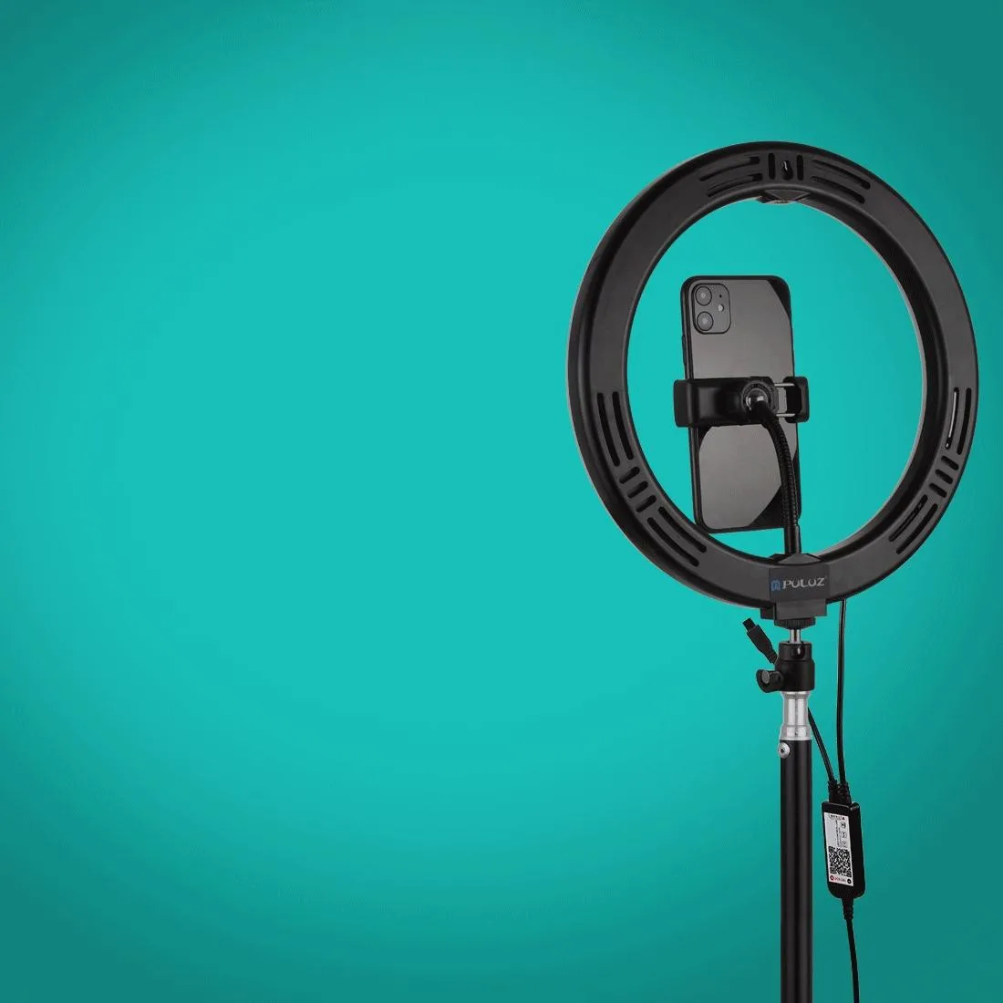10.2 Rgbw Led Ring Light Kit with 1.1m Tripod Remote Ball Head and Phone Clamp