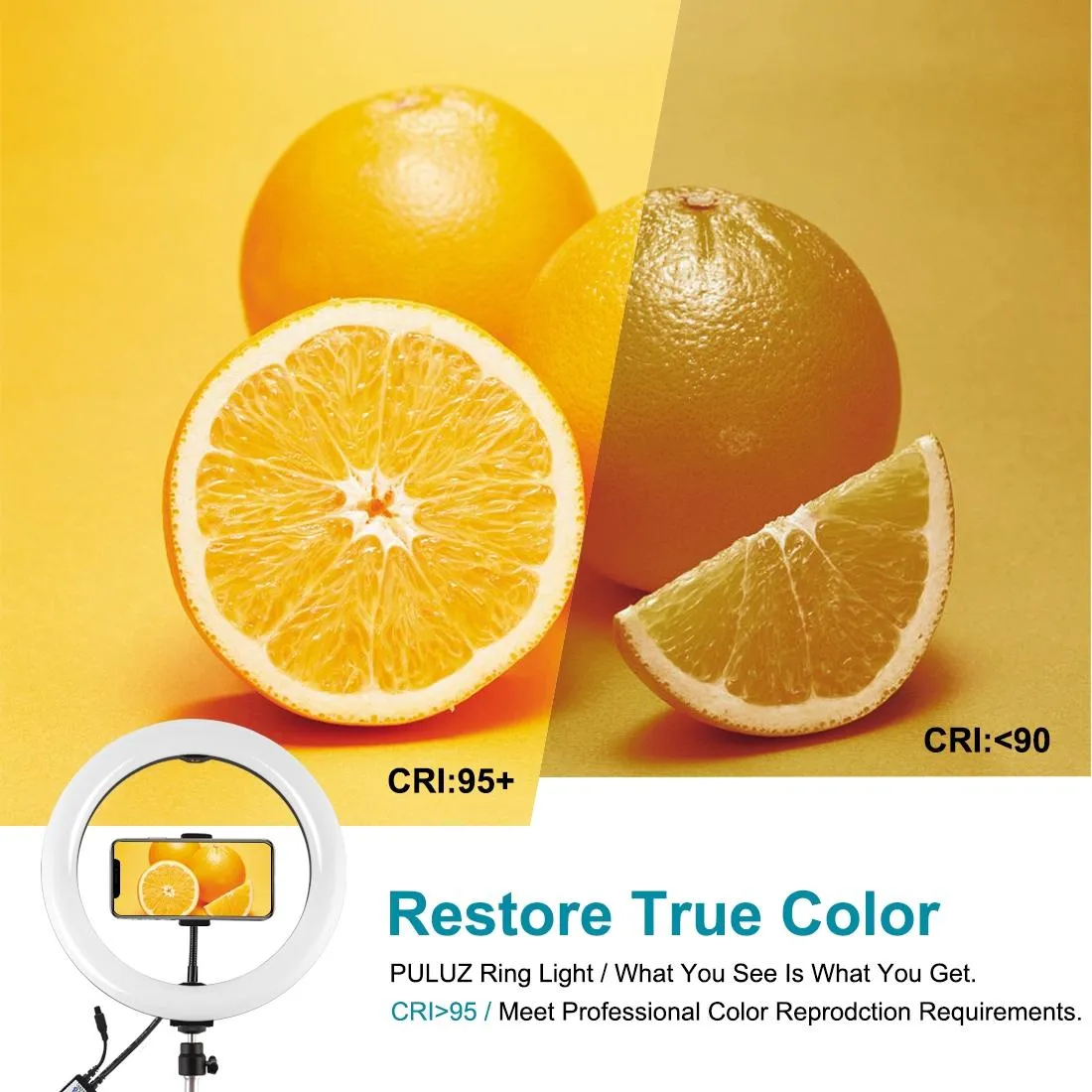 10.2 Rgbw Led Ring Light Kit with Tripod and Remote Control