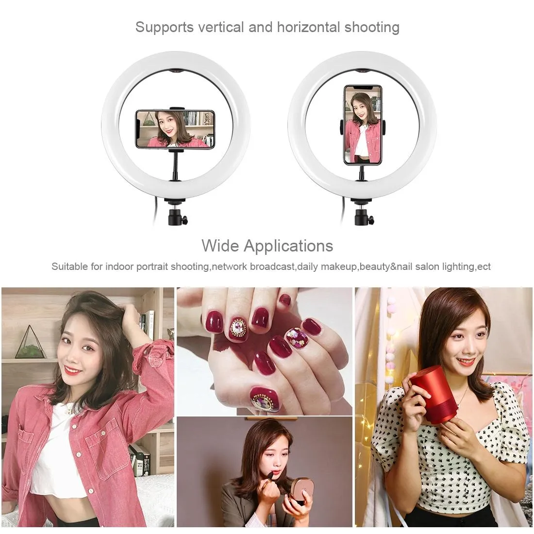 10.2 Rgbw Led Ring Light Kit with Tripod and Remote Control