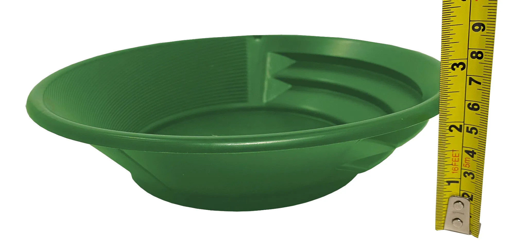 2-Pack Gold Panning Starter Kit  Featuring Compact 9-Inch Green Vanishing Riffle Gold Pans and a 4-ounce Snifter Bottle for Prospecting Adventures