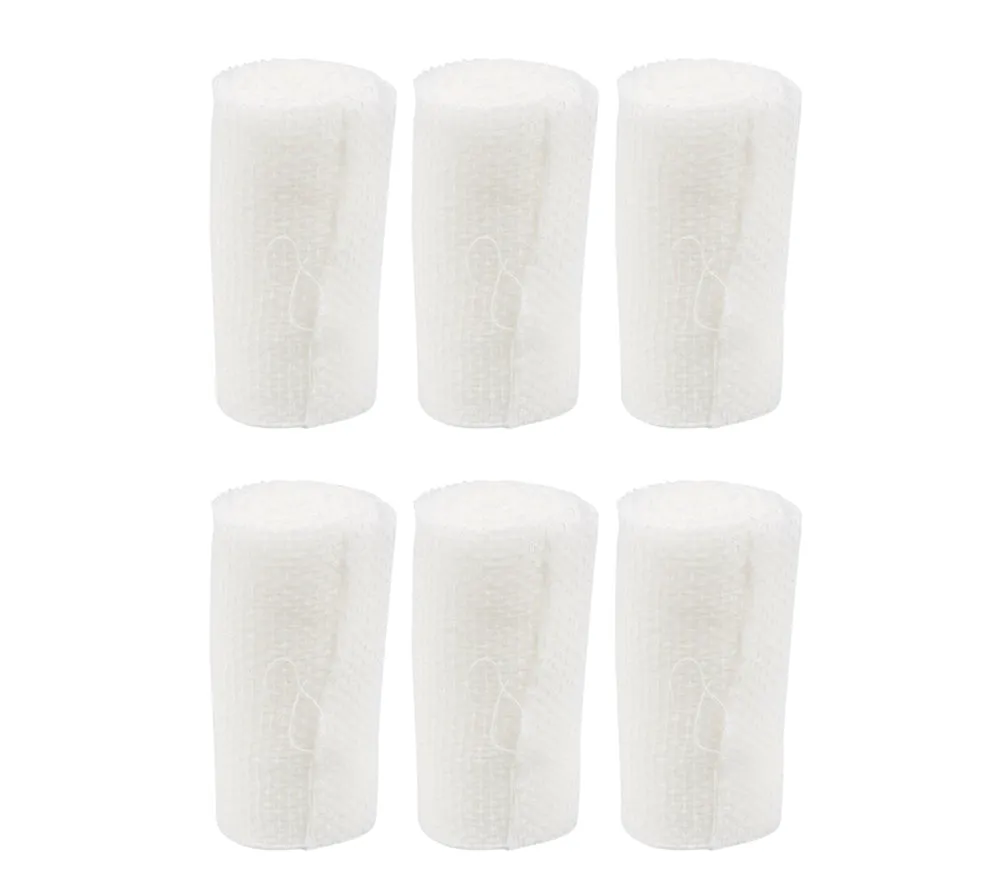 6 Packs Self Adhesive Gauze Bandage Roll Rolled Medical Wrap Sterile 2"WX162"L