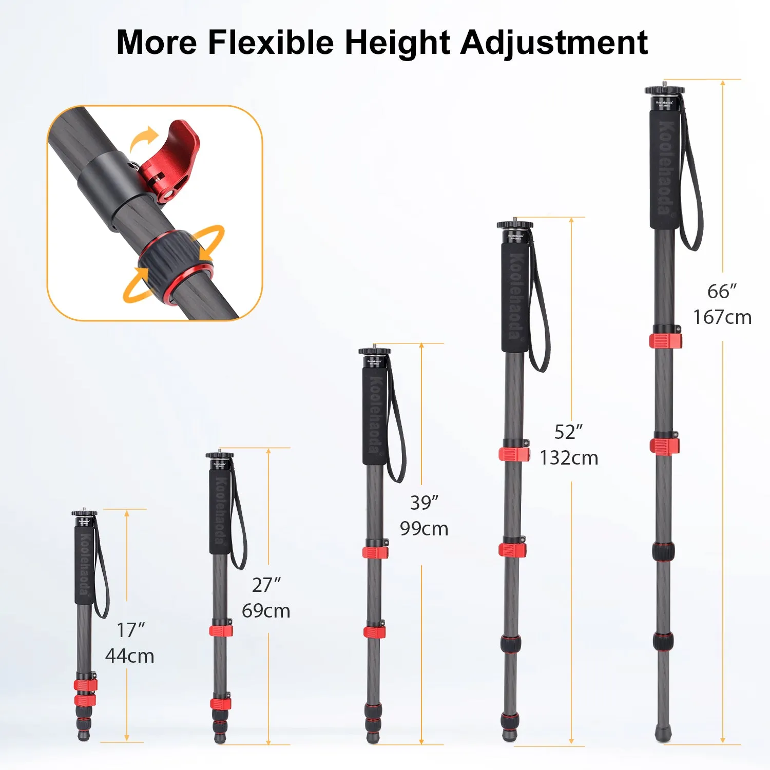 66" Carbon Fiber Camera Monopod