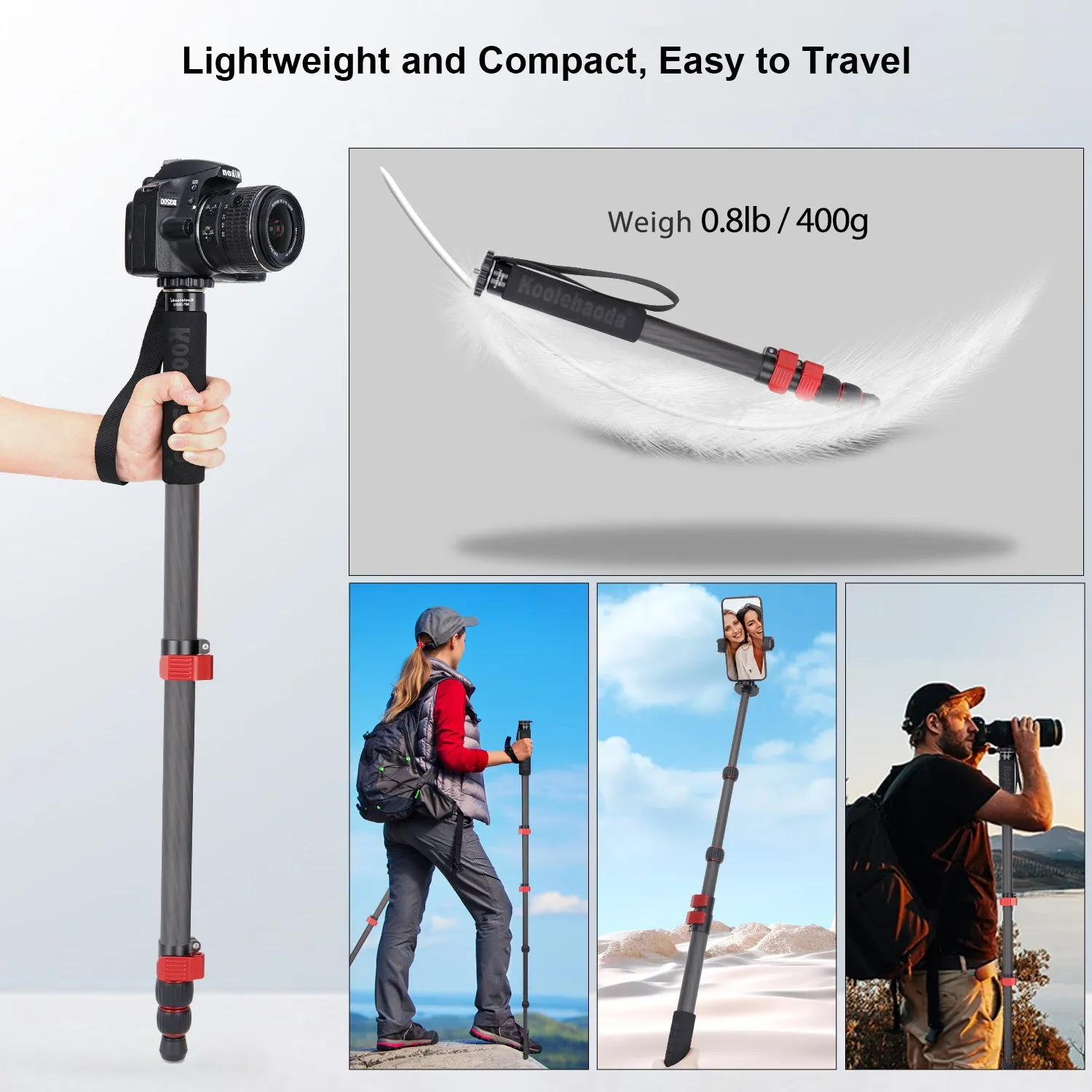 66" Carbon Fiber Camera Monopod