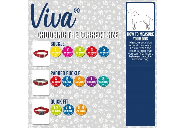 Ancol - Viva Nylon Buckle Collar - Pink - Size 2 (26-31cm)