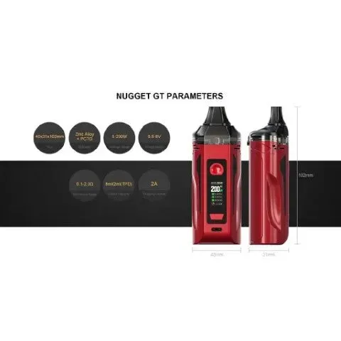 Artery Nugget GT Pod Vape Kit - 2 FREE 18650 Batteries
