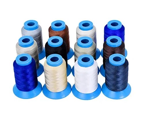 Bonded Nylon Thread for Sewing Leather, Upholstery, Jeans and Weaving Hair; Heavy-Duty; 1500 Yards Size 69 T70