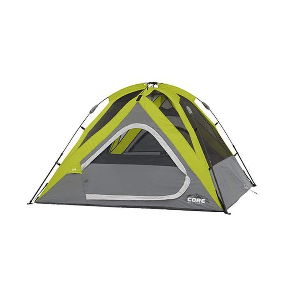 CORE EQUIPMENT 3 Person Instant Dome Tent - Grey/Green