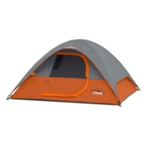 CORE EQUIPMENT 3 Persons Instant Dome Tent - Grey/Orange