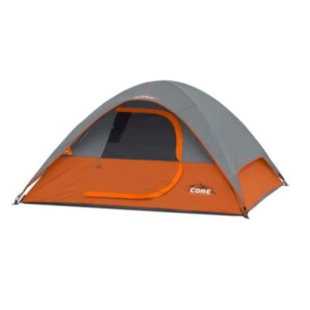 CORE EQUIPMENT 3 Persons Instant Dome Tent - Grey/Orange