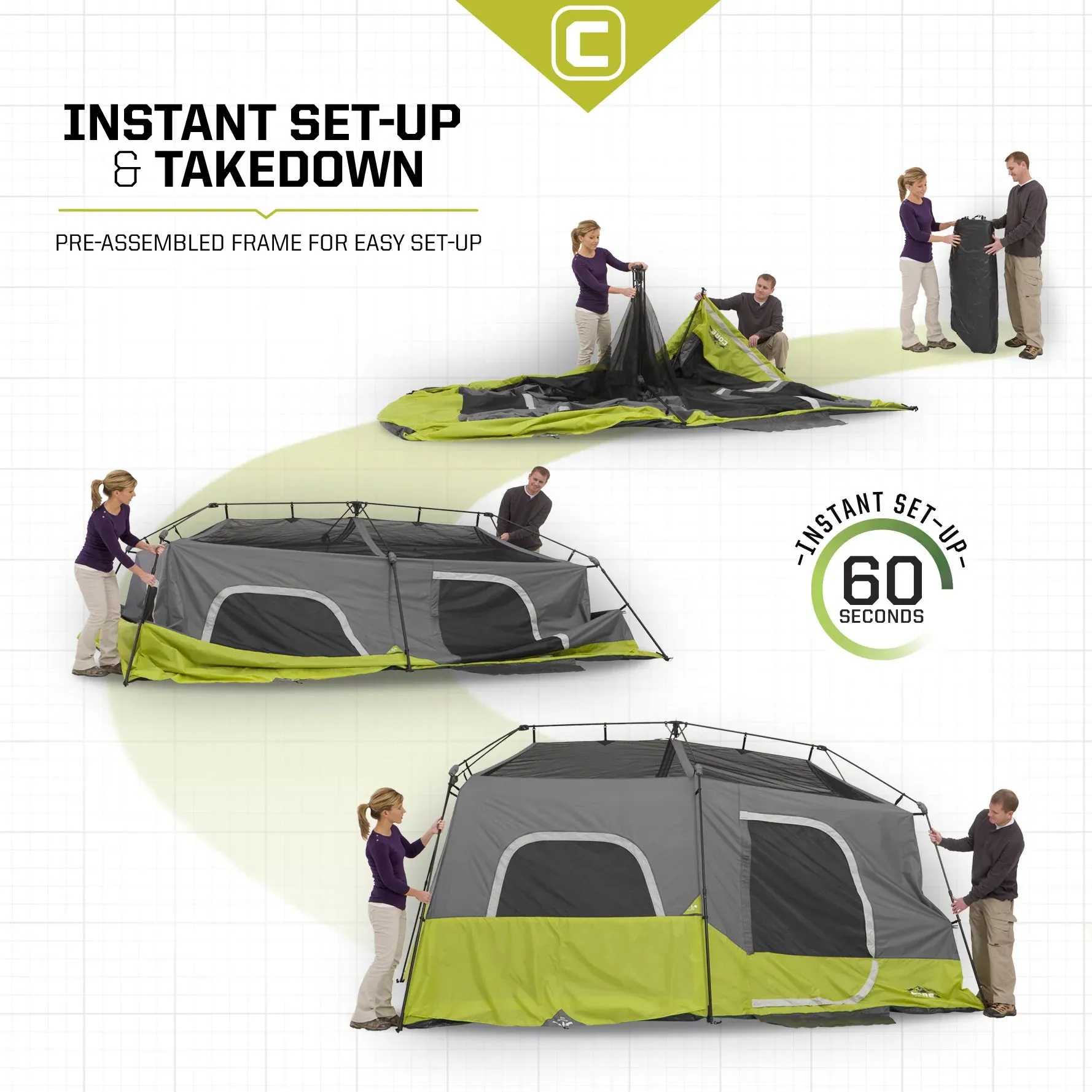 CORE EQUIPMENT Instant Cabin Tent