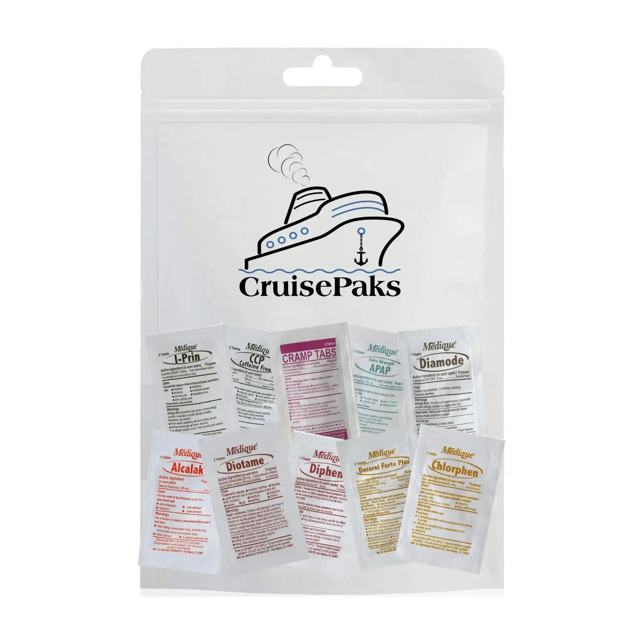 Cruise Essentials On-The-Go Refills for First Aid Kits  | Choose your preference from the drop down menu