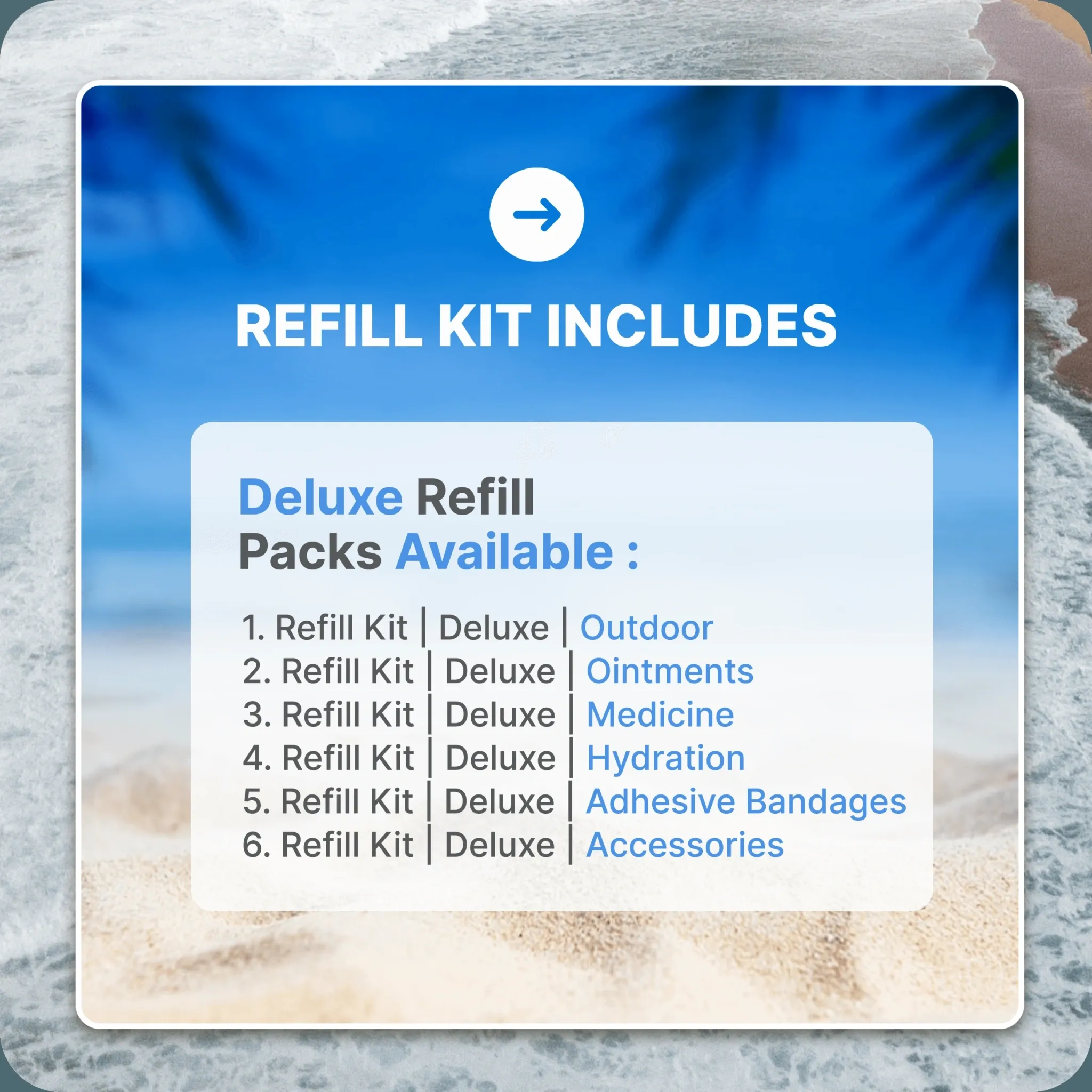 Cruise Essentials On-The-Go Refills for First Aid Kits  | Choose your preference from the drop down menu