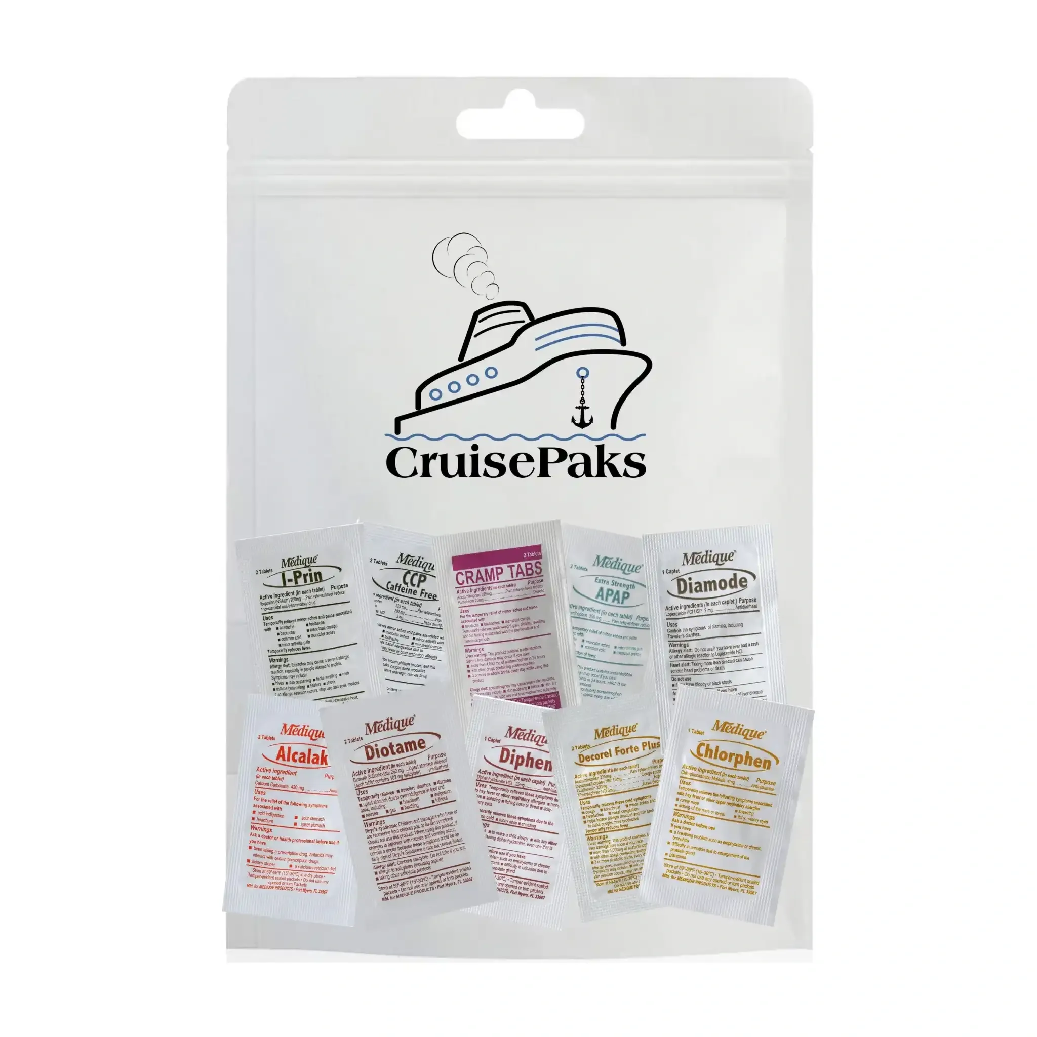 Cruise Essentials On-The-Go Refills for First Aid Kits  | Choose your preference from the drop down menu
