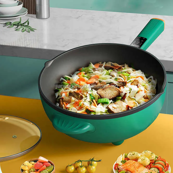 Electric Wok with Non-Stick Aluminum-مقلاة ووك كهربائية