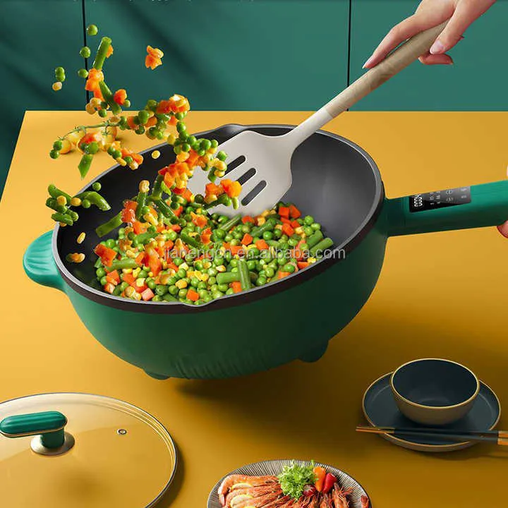 Electric Wok with Non-Stick Aluminum-مقلاة ووك كهربائية