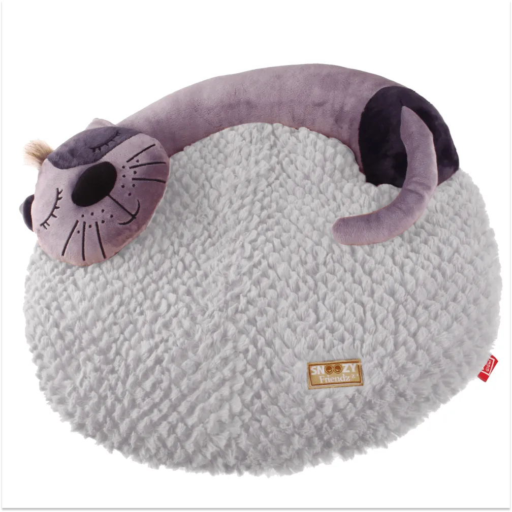 GiGwi Snoozy Friends 3D Shape Sleepy Cushion for Cats (Grey)