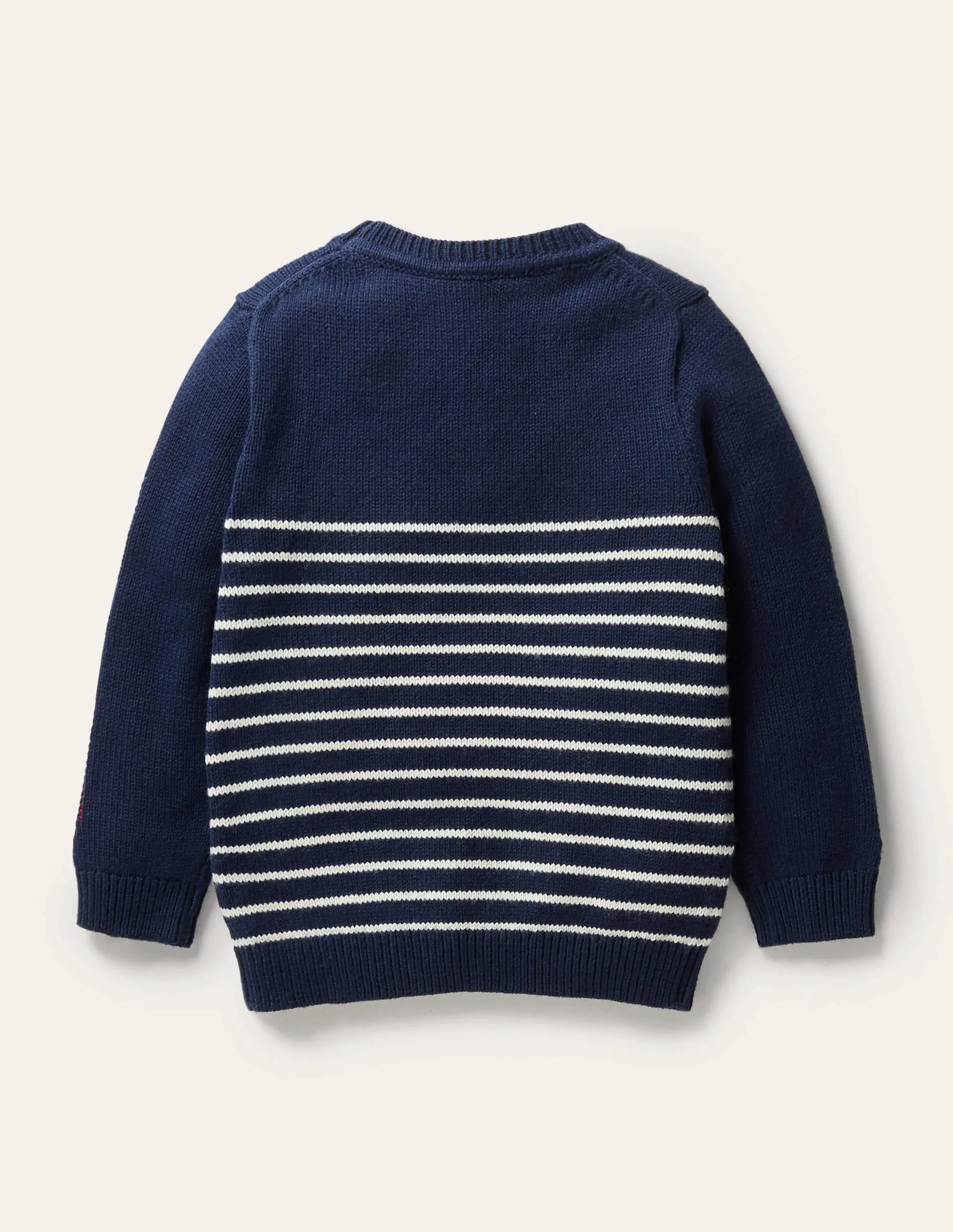 Graphic Crew Jumper-College Navy Trains