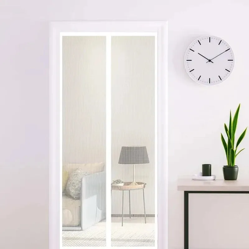 Magic Mesh Instant Screen Door - Magnetic Curtain Net for Single Doors, Sliding Doors & RVs - Anti-Bug & Mosquito Fly Screen