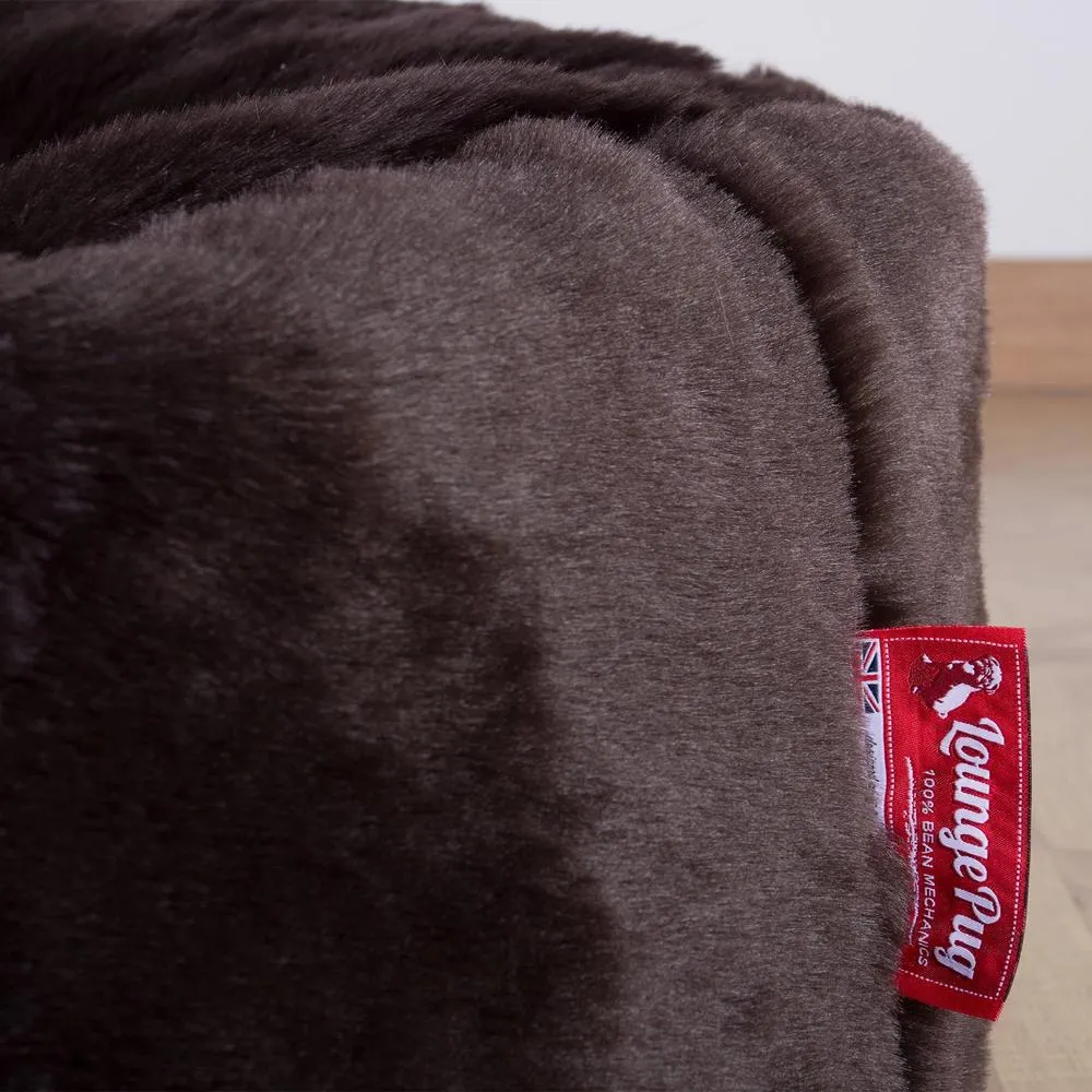 Mammoth Bean Bag Sofa - Faux Fur Sheepskin Brown