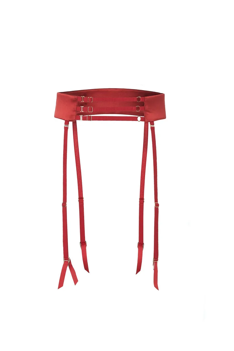 Red Secure Satin Belt