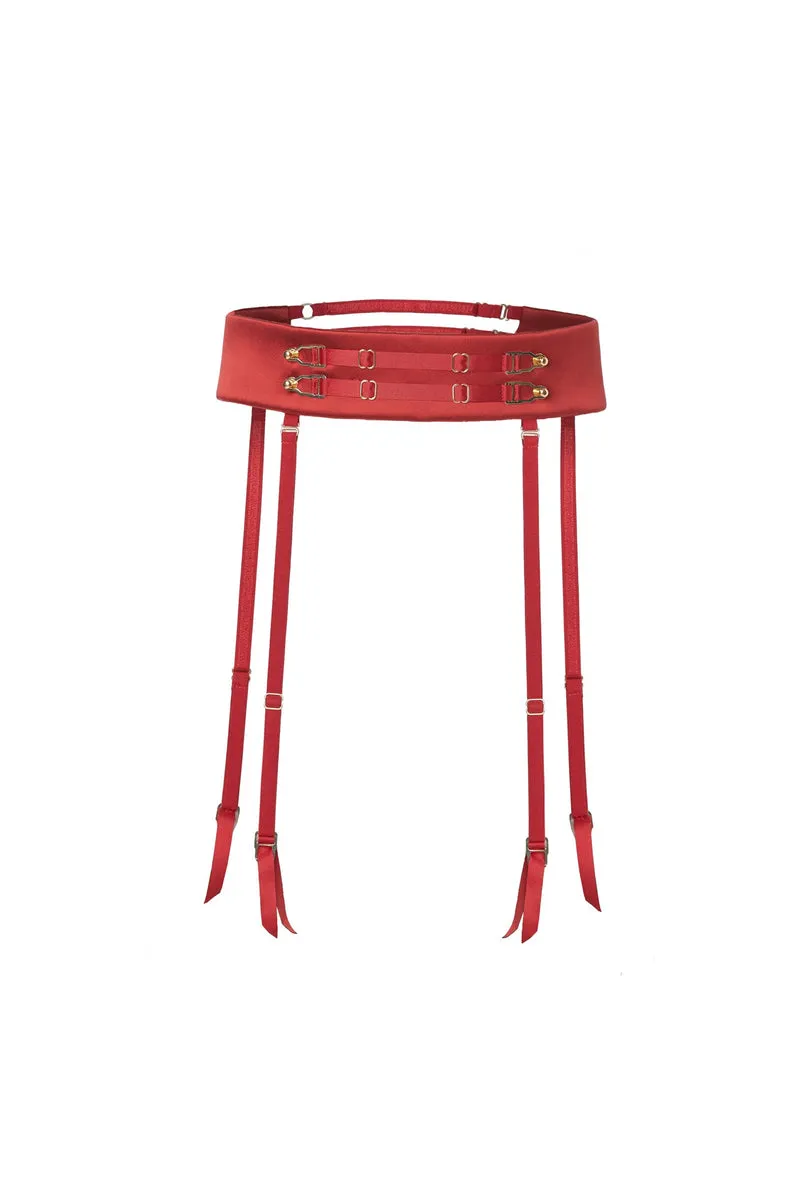 Red Secure Satin Belt