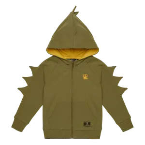 Rock Your Baby Khaki Dino Hoodie