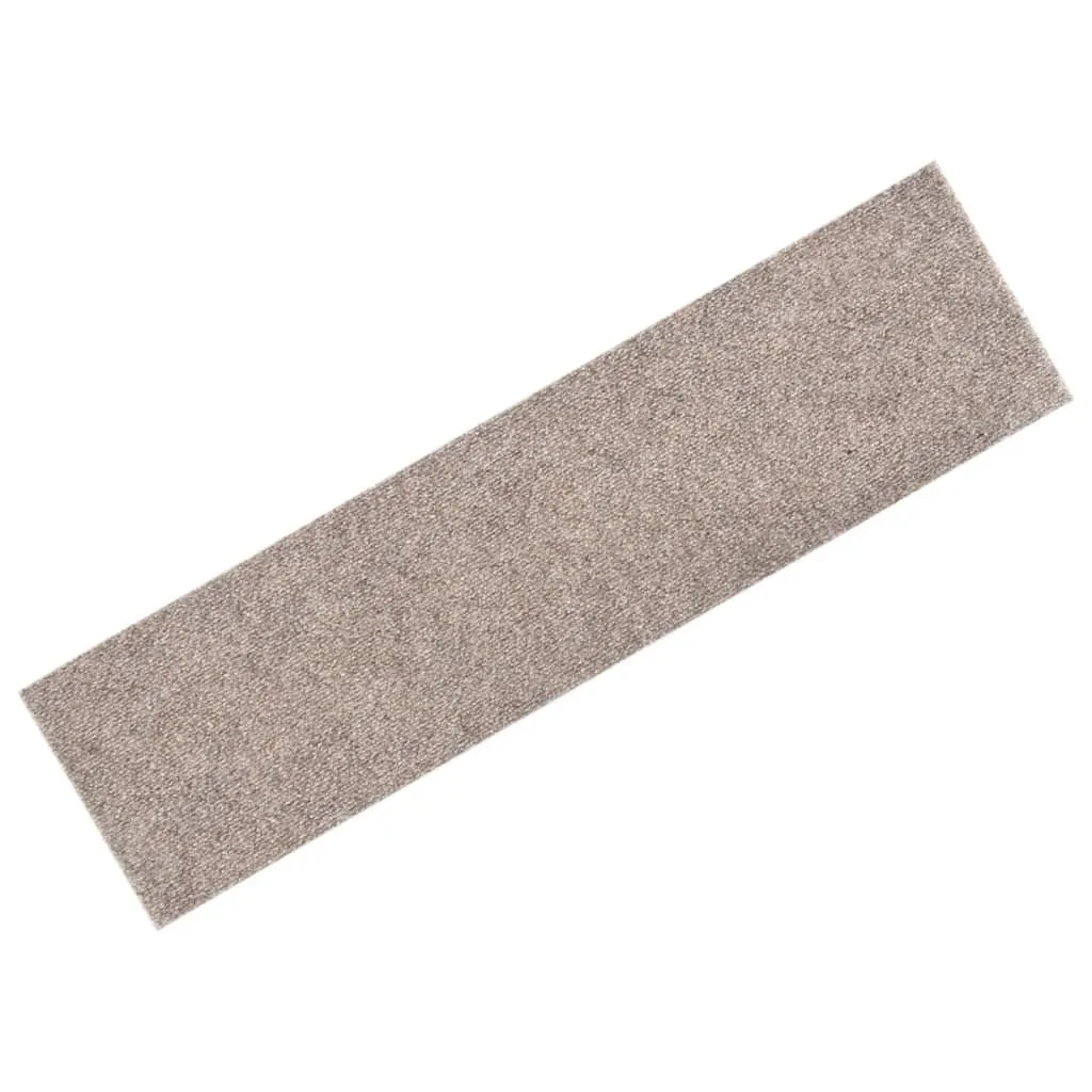 Self-adhesive Stair Mats Rectangular 15 pcs 76x20 cm Cream