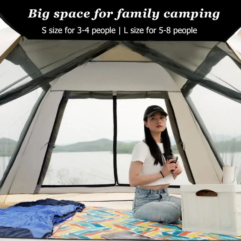 tent 5 ~ 8 people Outdoor Automatic Quick Open Tent  Waterproof Camping Tent Family Outdoor Instant Setup Tent with Carring Bag