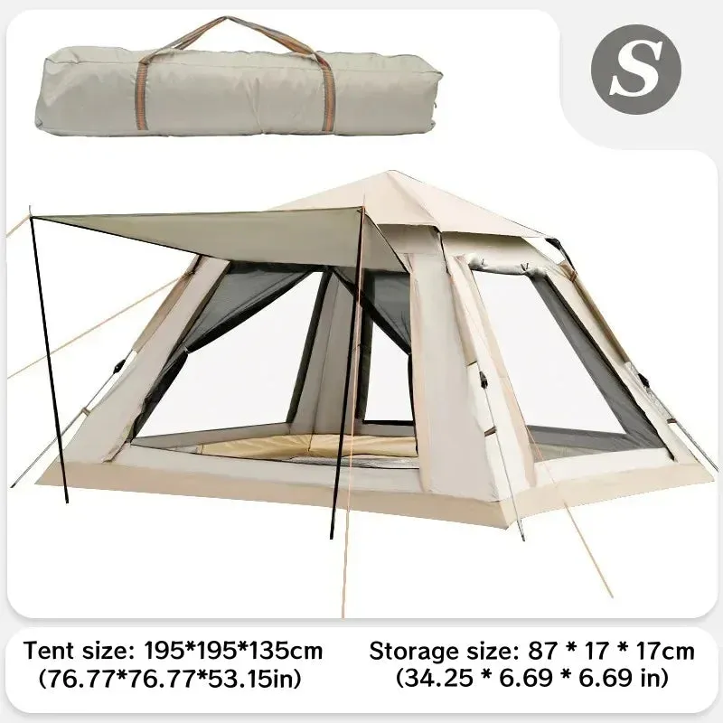 tent 5 ~ 8 people Outdoor Automatic Quick Open Tent  Waterproof Camping Tent Family Outdoor Instant Setup Tent with Carring Bag