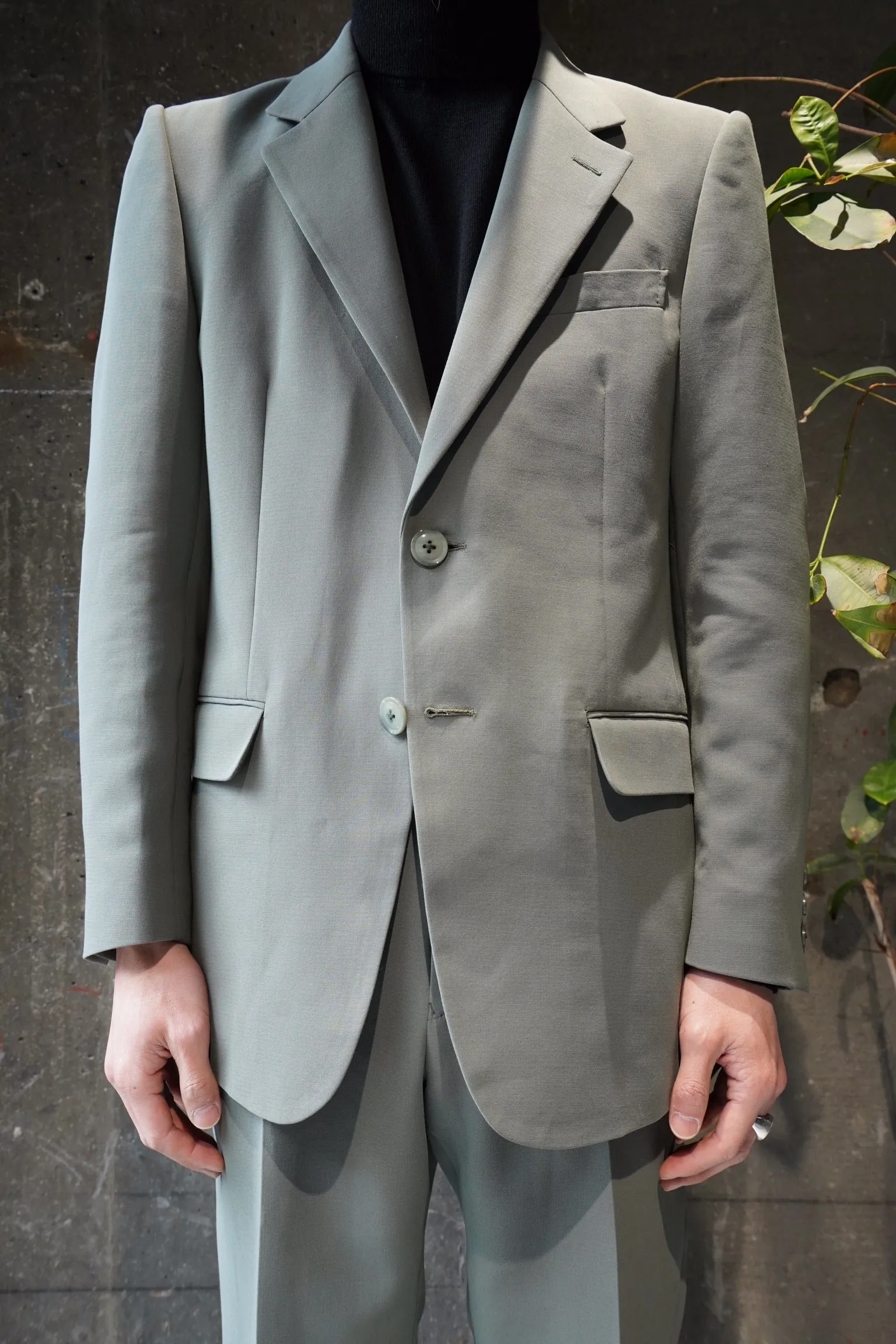 TWIST YARN 2B JACKET (KHAKI)