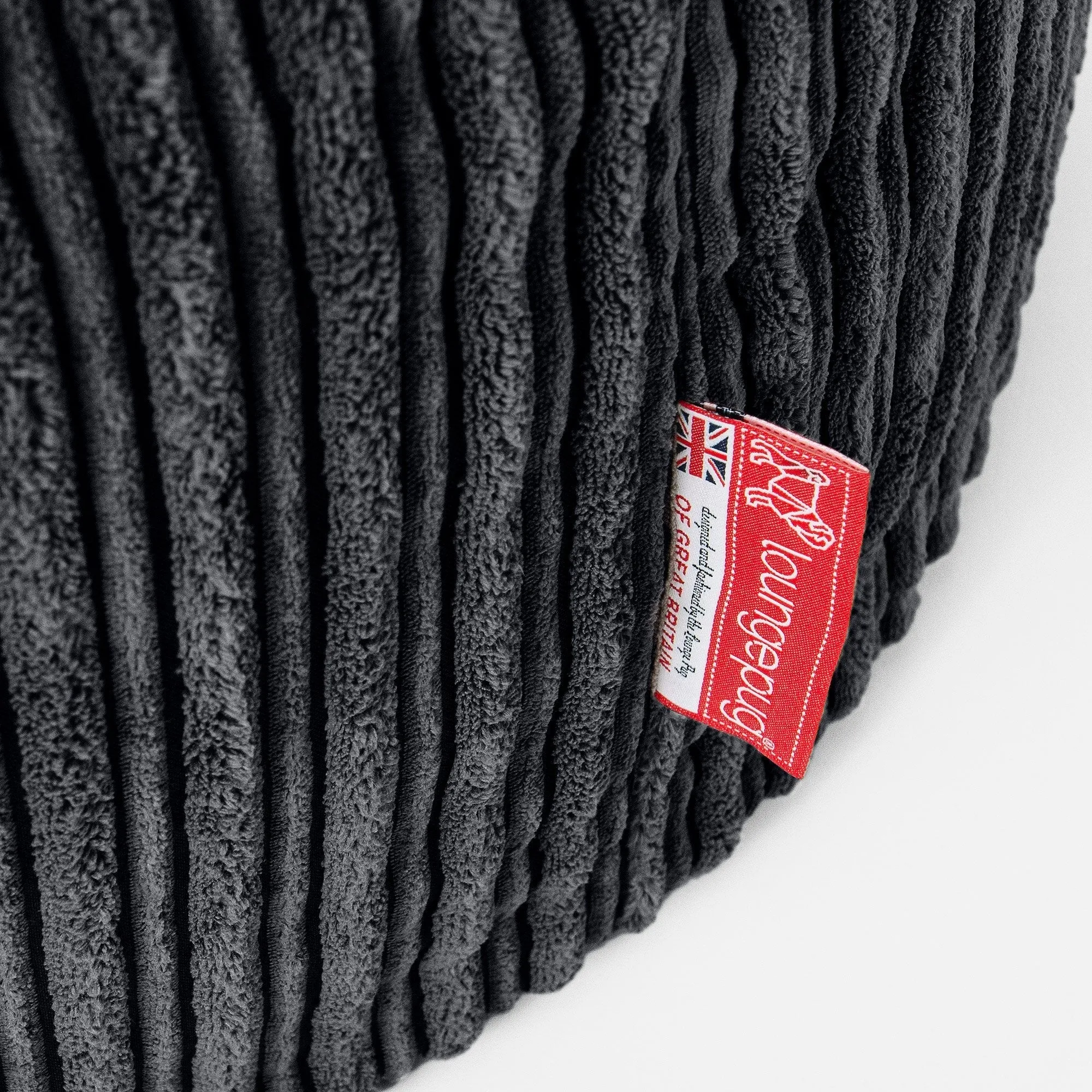Ultra Comfy Kids Super Sized Bean Bag 6-14 yr - Cord Black