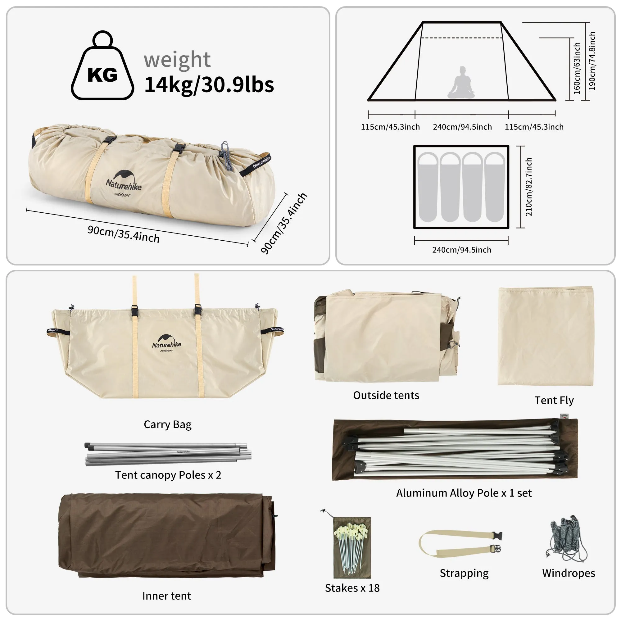 Village 5.0 4-Person Instant Tent