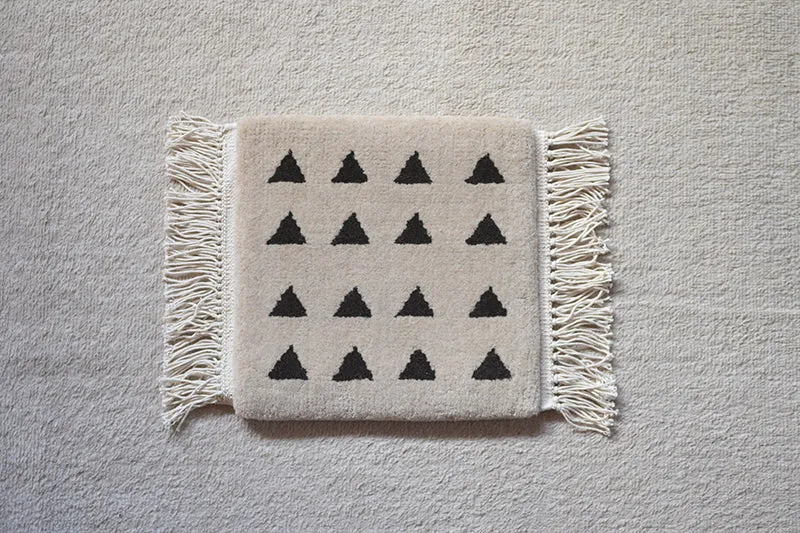 Yonezawa Dantsu Woven Wool Chair Mat {Triangles} [15%OFF]