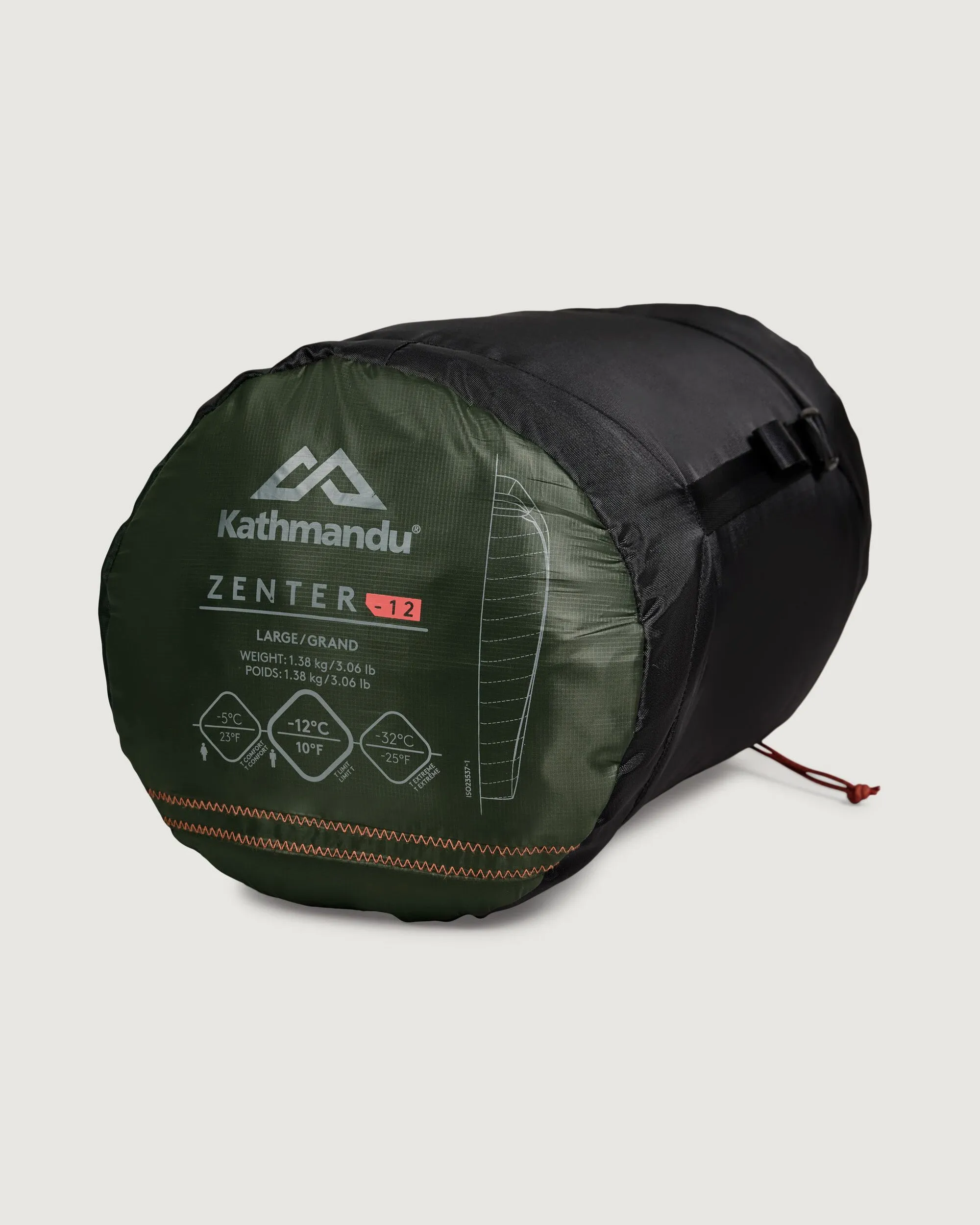 Zenter -12°C Down Sleeping Bag - Large - Dark Moss